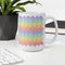 Pastel Rainbow Entrelac Knitting Mug